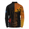 Wests Tigers Long Sleeve Polo Shirt - Anzac Day Lest We Forget Poppy