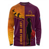 Brisbane Broncos Long Sleeve T-shirt - Anzac Day Lest We Forget Poppy