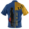 Parramatta Eels Zip Polo Shirt - Anzac Day Lest We Forget Poppy