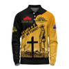 Australia Long Sleeve Polo Shirt Custom Anzac Day Soldiers Lest We Forget Poppy
