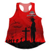 Australia Women Racerback Singlet Anzac Day Lest We Forget Red Poppy