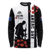 Australia Long Sleeve T-shirt Anzac Day Lest We Forget Simple Style