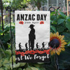 Australia Anzac Flag - Anzac Day Poppy And Soldiers