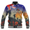 Australia Custom Baseball Jacket -  Anzac Day Soldiers With Australia Flag