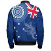 Australia Bomber Jacket Flag With Lizard Aboriginal