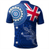 Australia Polo Shirt Flag With Lizard Aboriginal