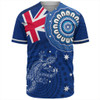 Australia Baseball Shirt Flag With Lizard Aboriginal