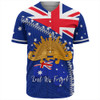 Australia Baseball Shirt - Anzac Day Lest We Forget Australia Flag