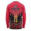 Australia Long Sleeve T-shirt - Anzac Day Australian Red Ensign