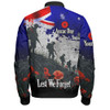 Australia Bomber Jacket - Custom Anzac Day Soldiers With Australia Flag Grunge Style