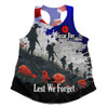 Australia Women Racerback Singlet - Anzac Day Soldiers With Australia Flag Grunge Style Australia Women Racerback Singlet - Anzac Day Soldiers With Australia Flag Grunge Style
