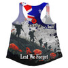 Australia Women Racerback Singlet - Anzac Day Soldiers With Australia Flag Grunge Style Australia Women Racerback Singlet - Anzac Day Soldiers With Australia Flag Grunge Style