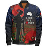 Australia Bomber Jacket - Custom Anzac Day Lest We Forget Red Poppies