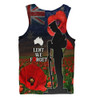 Australia Men Singlet - Anzac Day Lest We Forget Red Poppies