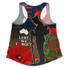 Australia Women Racerback Singlet - Anzac Day Lest We Forget Red Poppies