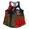 Australia Women Racerback Singlet - Anzac Day Lest We Forget Red Poppies