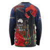 Australia Long Sleeve T-shirt - Custom Anzac Day Lest We Forget Red Poppies