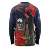 Australia Long Sleeve T-shirt - Custom Anzac Day Lest We Forget Red Poppies