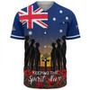 Australia Baseball Shirt - Anzac Day Keeping The Spirit Alive With Australia Flag