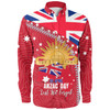 Australia Long Sleeve Shirt - Anzac Day Lest We Forget Australian Red Ensign