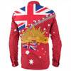 Australia Long Sleeve Shirt - Anzac Day Lest We Forget Australian Red Ensign