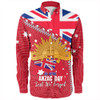 Australia Long Sleeve Shirt - Anzac Day Lest We Forget Australian Red Ensign