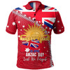 Australia Polo Shirt - Anzac Day Lest We Forget Australian Red Ensign