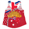 Australia Women Racerback Singlet - Anzac Day Lest We Forget Australian Red Ensign