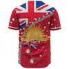 Australia Baseball Shirt - Anzac Day Lest We Forget Australian Red Ensign