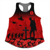 Australia Women Racerback Singlet Lest We Forget Red Poppies Special Style