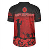 Australia Rugby Jersey Lest We Forget Red Poppies Special Style