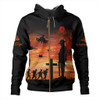 Australia Hoodie Anzac Lest We Forget Sunset Soldiers Army