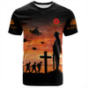 Australia T-Shirt Anzac Lest We Forget Sunset Soldiers Army