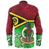 Vanuatu Long Sleeve Shirt - Custom Vanuatu Seal With Aboriginal Patterns Style