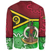 Vanuatu Sweatshirt - Custom Vanuatu Seal With Aboriginal Patterns Style