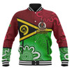 Vanuatu Baseball Jacket - Custom Vanuatu Seal With Aboriginal Patterns Style