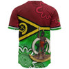 Vanuatu Baseball Shirt - Custom Vanuatu Seal With Aboriginal Patterns Style