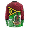 Vanuatu Long Sleeve T-shirt - Custom Vanuatu Seal With Aboriginal Patterns Style