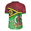 Vanuatu Rugby Jersey - Custom Vanuatu Seal With Aboriginal Patterns Style