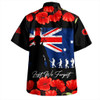 Australia Hawaiian Shirt Anzac Day Lest We Forget Grunge Flag