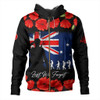 Australia Hoodie Anzac Day Lest We Forget Grunge Flag