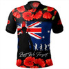 Australia Polo Shirt Anzac Day Lest We Forget Grunge Flag