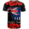Australia T-Shirt Anzac Day Lest We Forget Grunge Flag