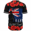 Australia Baseball Shirt Anzac Day Lest We Forget Grunge Flag