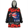 Australia Snug Hoodie Anzac Day Lest We Forget Grunge Flag