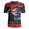 Australia Rugby Jersey Anzac Day Lest We Forget Grunge Flag