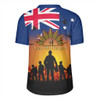 Australia Rugby Jersey Anzac Flag With Soldiers Sunset