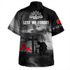 Australia Hawaiian Shirt Lest We Forget Remember Soldiers