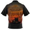 Australia Zip Polo Shirt - Anzac Day Australia And New Zealand Remembers