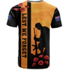 Australia T-Shirt Lest We Forget Sunset Simple Style